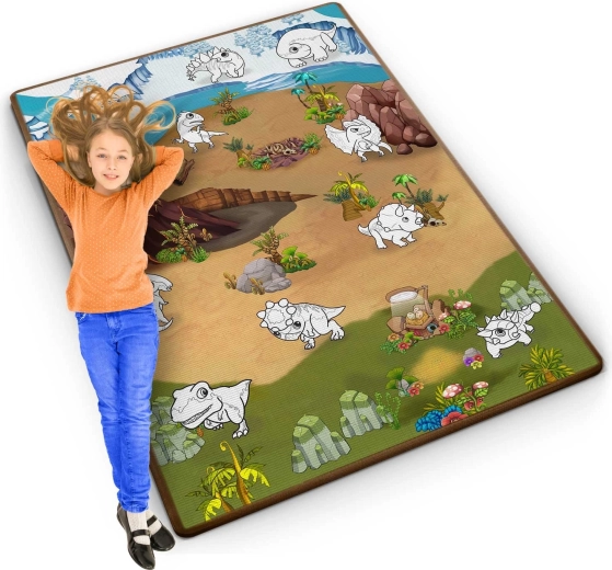 RICOKIDS rullebar skumfarvelægningsmåtte 120 × 92 cm med tuscher