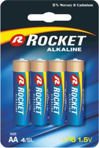 Alkaliske batterier Rocket AA LR06 1,5 V - 4 stk.