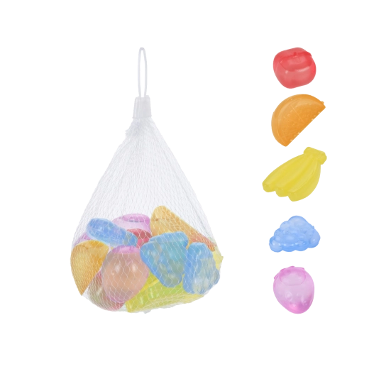 Sæt med 18 genanvendelige frugtformede isterninger