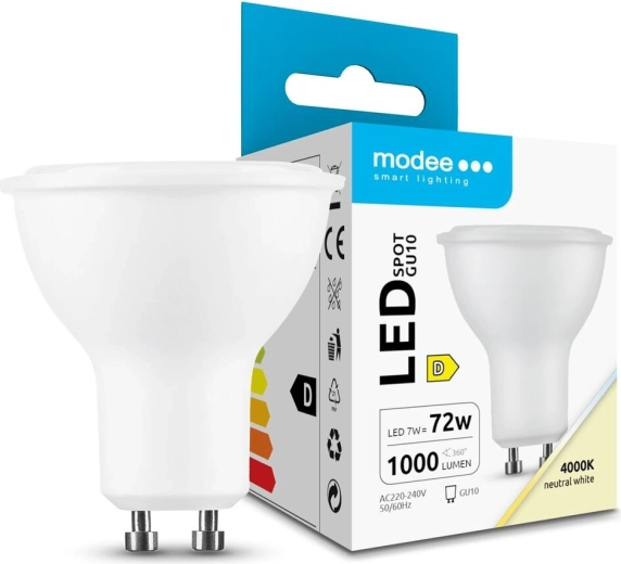 LED spotpære 7 W GU10 neutral hvid 1000 lm