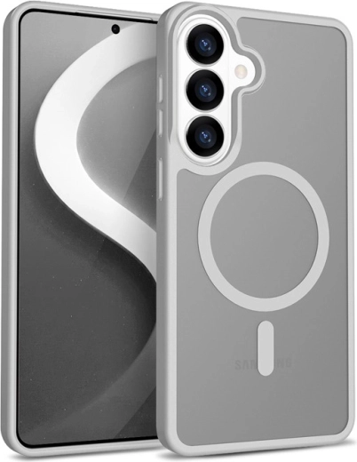 Hybrid Matte Magnetic etui med MagSafe til Samsung Galaxy S26 – grå