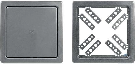 Badekarlåge 200 × 200 mm i rustfrit stål