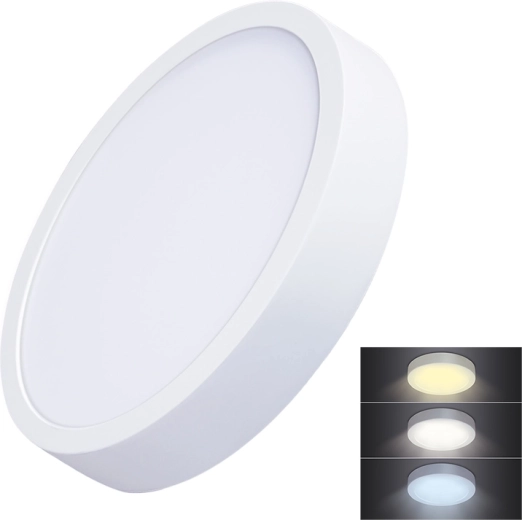 Solight LED mini panel CCT påbygget rund 24 W