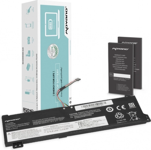 Movano batteri til bærbar Lenovo V130-15IGM / V330-15IKB / V530-14IKB / V530-15IKB (L17L2PB3) 4750 mAh 37 Wh