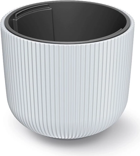 Blomsterkrukke med indsats MILLY 30 cm – hvid plastikkappe til planter