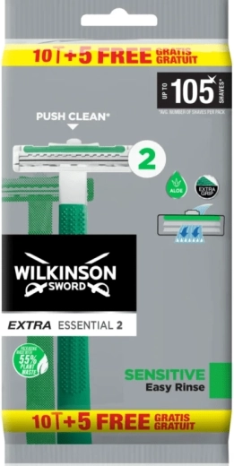 Wilkinson Extra Essential 2 Sensitive engangsskraber 15 stk