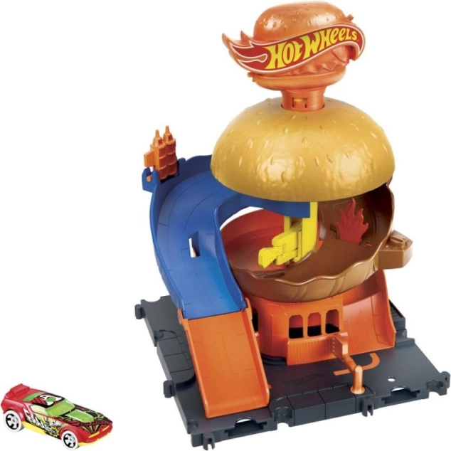 Hot Wheels City bycentrum legesæt med bil