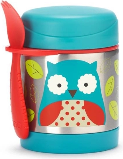 Skip Hop Zoo madtermos med spork ugle 325 ml