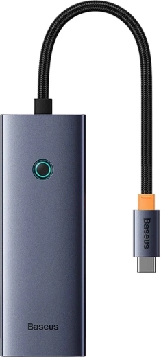 Baseus UltraJoy USB-C-hub 5-i-1 (HDMI 4K@30 Hz, 3× USB 3.0, USB-C PD) grå