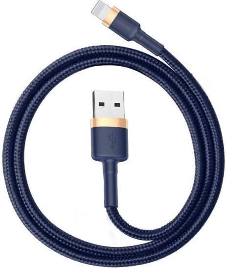 BASEUS Cafule Lightning-kabel USB-A – Lightning 2 m, 1,5 A, guld/mørkeblå