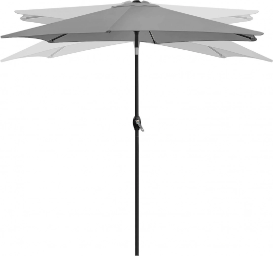Sammenklappelig havebalkonparasol 210 cm grå