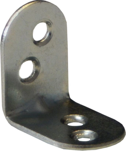 Montagevinkel med prægning 25 × 18 × 1,5 mm, galvaniseret, hvid (15 stk)