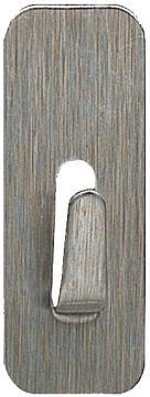 Selvklæbende kroge i rustfrit stål rektangulære 1,8 × 4,5 cm, sæt med 4 stk.