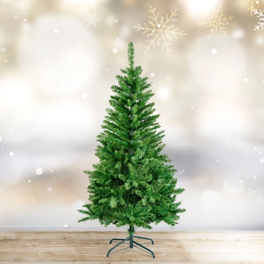 Kunstigt juletræ 150 cm af mørkegrøn PVC