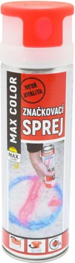 Fluorescerende markeringsspray MAX COLOR 500 ml – Fluorescerende rød
