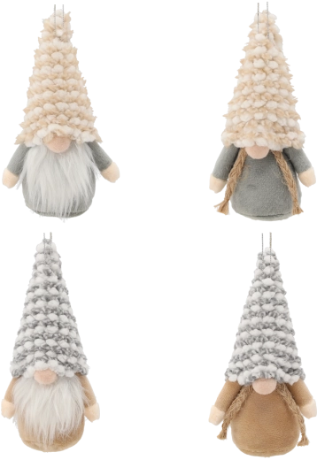 Julepynt nisse til ophæng 8 × 15 cm