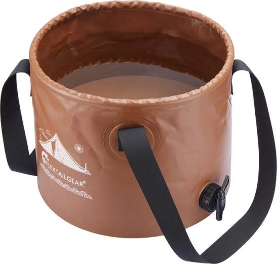 Sammenklappelig spand Flextail Flex Bucket 20 l brun