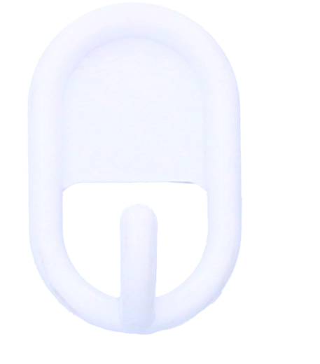 Selvklæbende plastkrog med bæreevne på 1 kg