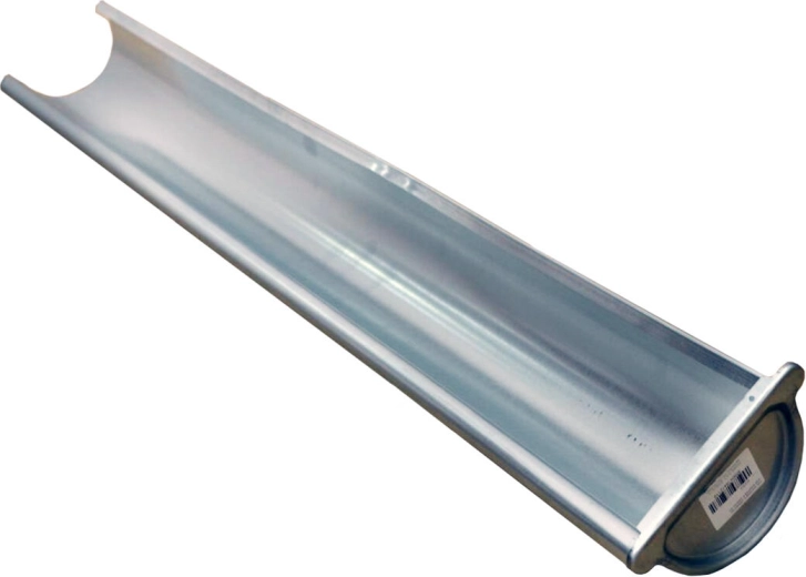 Højre enderender 250 mm, 1 m, galvaniseret stål