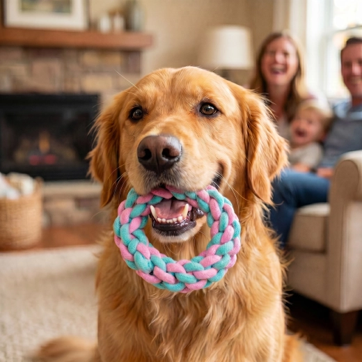 Hundetrækring af polyester 15 cm