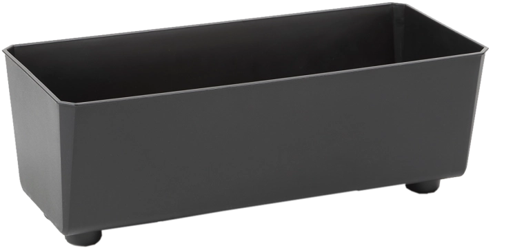 Blomsterkasse SAGA 375 × 170 mm sort
