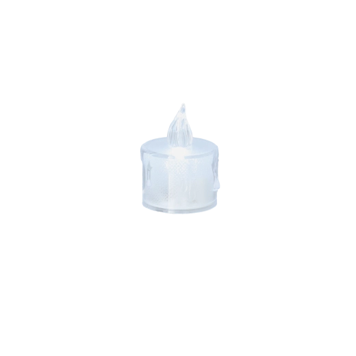 LED-teklys polygennemsigtig 3,5 × 4,5 cm – varm hvid