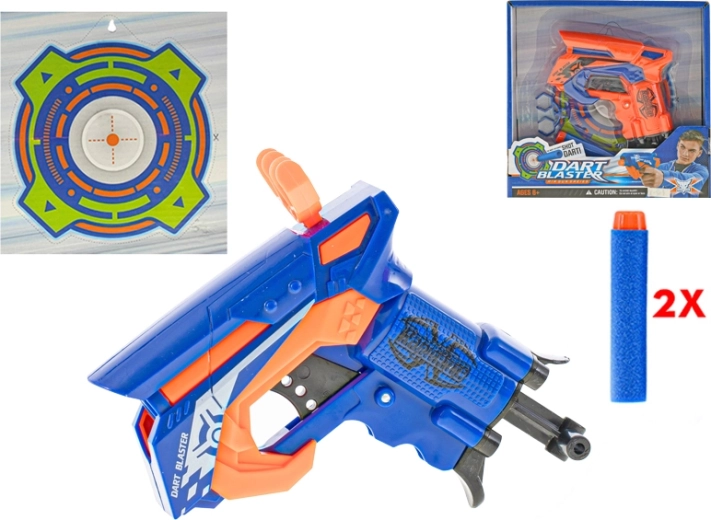 Pistol til opladning med skumnøgler og mål 11 cm