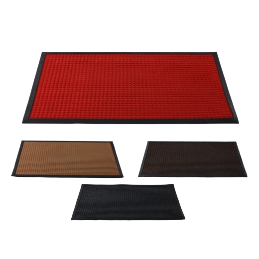 Gummi dørmåtte med polypropylenoverflade 60 × 90 cm