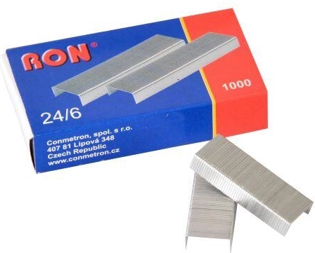 Kontorclips 24/6, galvaniseret tråd (1000 stk.)