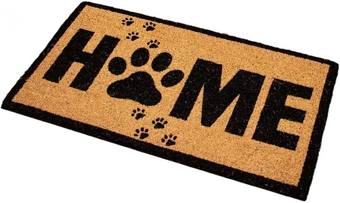 Kokosmåtte med teksten HOME 40 × 70 cm