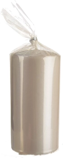Mat grå cylinderlys 7 × 14 cm