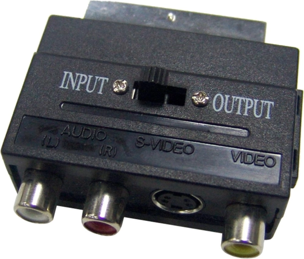 Sencor tovejsadapter SCART til 3× RCA og S-Video