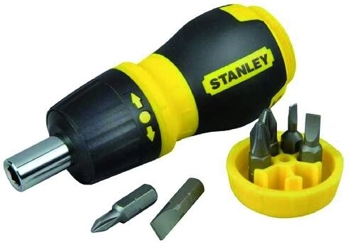 Skralde multibit-skruetrækker 7-delt STANLEY
