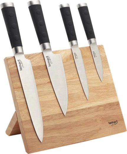 Lamart Blade-sæt med 4 knive på magnetisk stativ