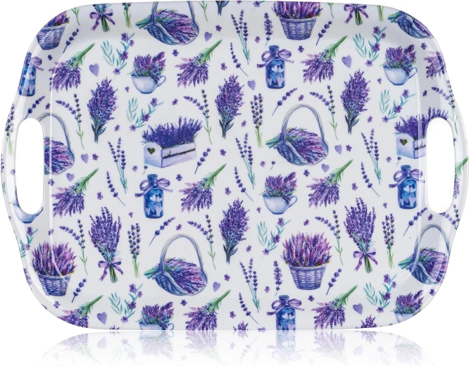 Melamin serveringsbakke med håndtag 36 × 25,5 cm NEW LAVENDER