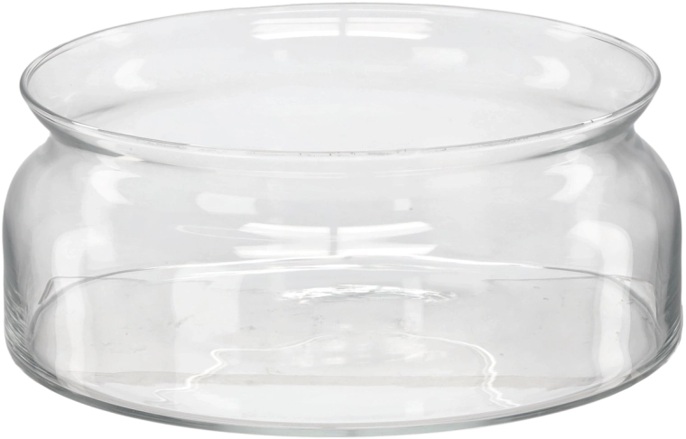 Glas salatskål med buet form 24 cm