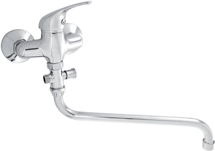 Væghængt badekarsarmatur TITANIA IRIS, krom, tud 330 mm