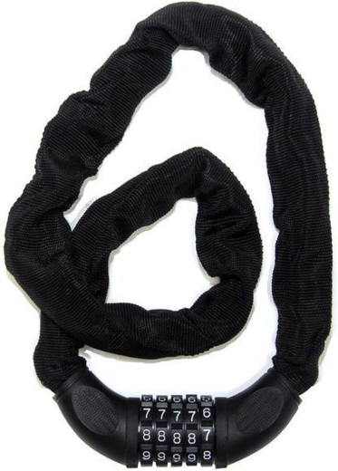 Kædekodelås med tekstilovertræk RICHTER, sort