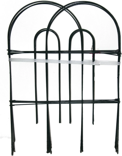 Grønt havehegn 60 cm × 3 m, metal og plast