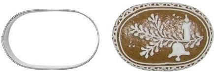 Udstanser i rustfrit stål moka-oval 6 cm