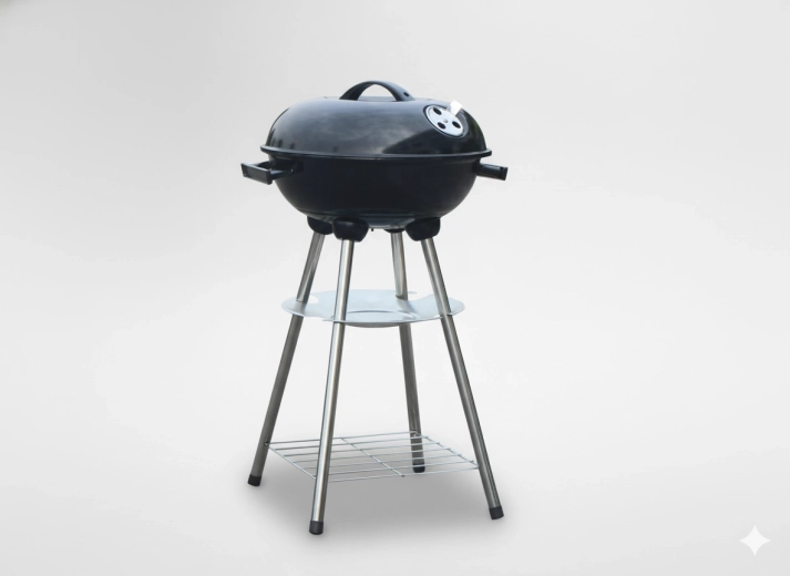 Kugleformet kulgrill med låg 35 × 39 × 63 cm