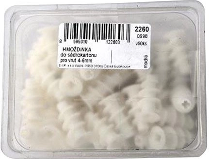 Plastplugs til gips, 50 stk.