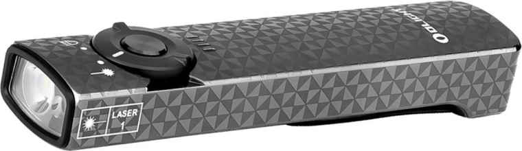 Olight Arkfeld Pinwheel Gunmetal Grey lommelygte med grøn laser