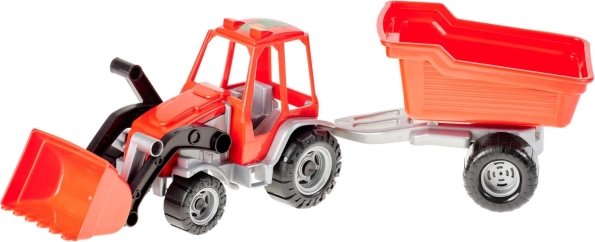 Traktor med læsser og påhængsvogn - model 138