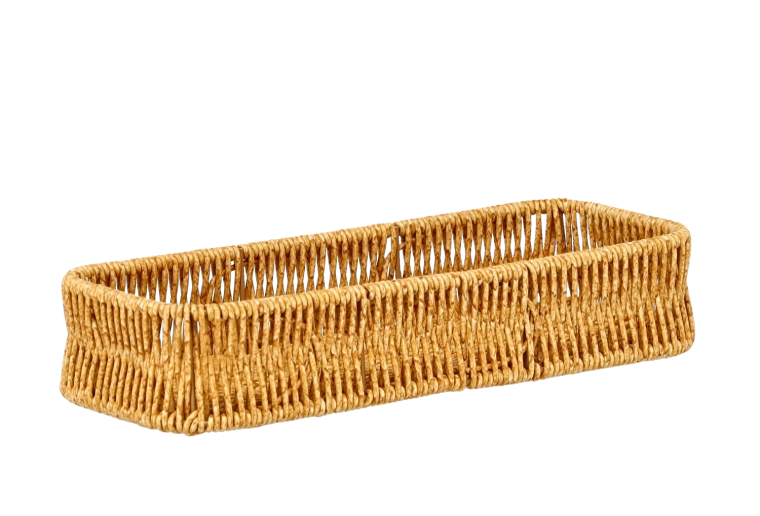 Rektangulær rustik brødkurv 28,5 × 11 × 5,5 cm