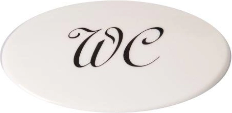 Dørskilt WC til sæt, hvid plast