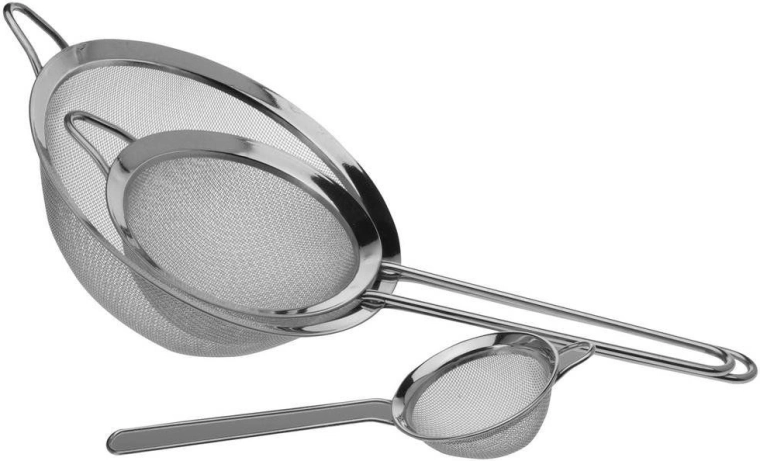 Sæt af rustfri stålkøkkensier 8/14/20 cm, 3 stk.