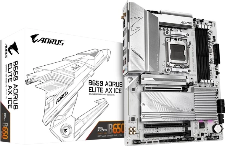 Bundkort Gigabyte B650 AORUS ELITE AX ICE (AM5, ATX)