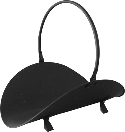 Bærbart stativ til brænde, sort metal