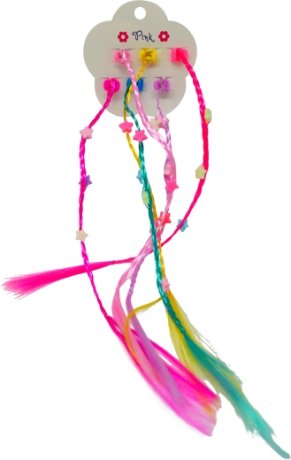 Farverige hårspænder med regnbuevedhæng, sæt med 6 stk.